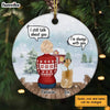 Personalized Dog Memo Watching Red Barn Circle Ornament NB110 30O58 1