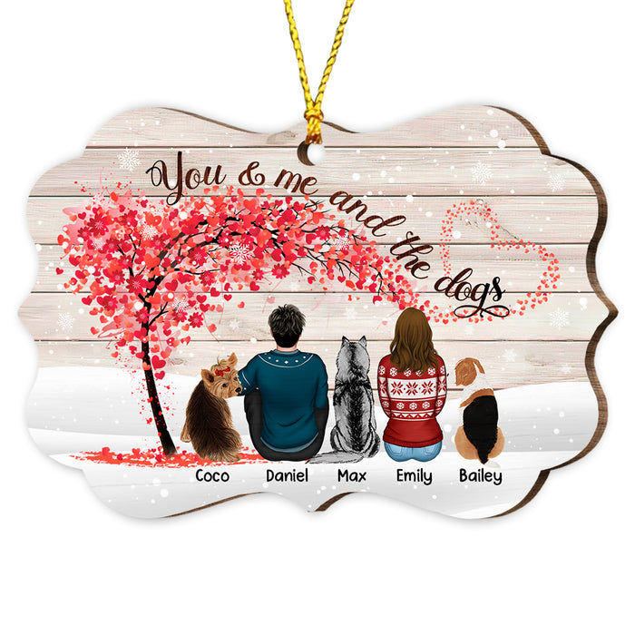 Personalized Dog Couple Christmas Benelux Ornament NB31 85O53 1