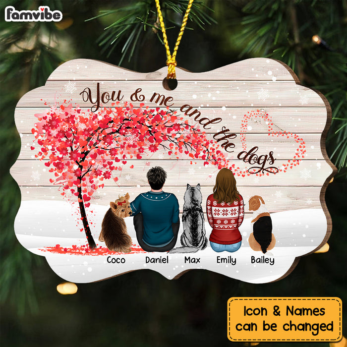 Personalized Dog Couple Christmas Benelux Ornament NB31 85O53 1