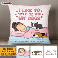 Personalized Stay In Bed With My Dog Pillow NB13 36O69 thumb 1