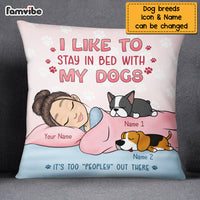 Personalized Stay In Bed With My Dog Pillow NB13 36O69 thumb 1