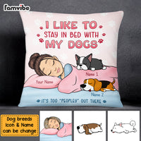 Personalized Stay In Bed With My Dog Pillow NB13 36O69 thumb 1