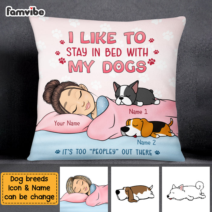 Personalized Stay In Bed With My Dog Pillow NB13 36O69 1