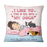 Personalized Stay In Bed With My Dog Pillow NB13 36O69 thumb 1