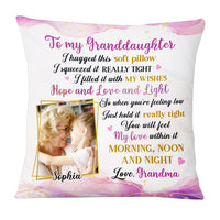 Personalized To My Granddaughter Hug This Photo Pillow NB31 23O53 thumb 1