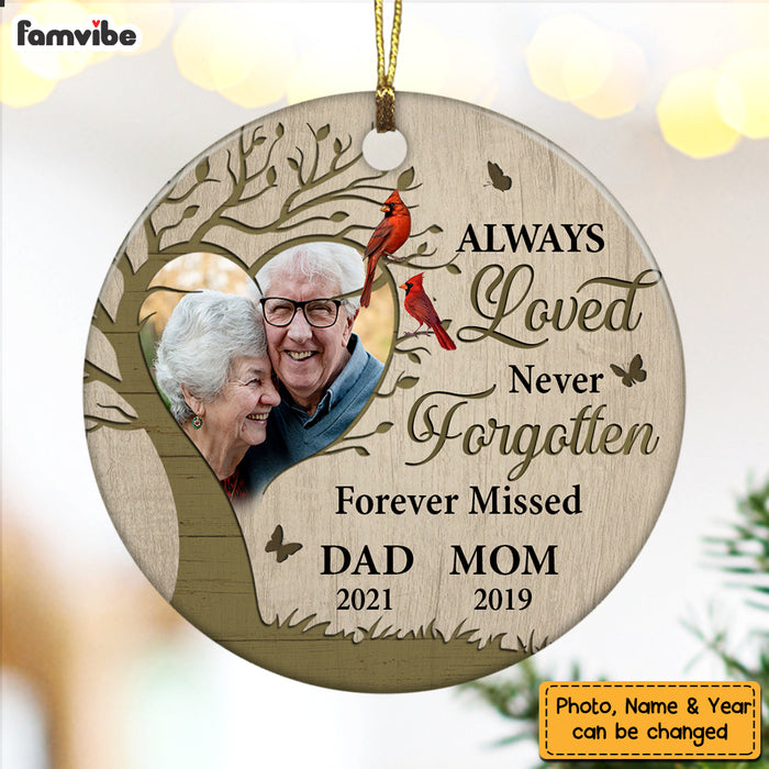 Personalized Cardinal Memorial In Loss Of Mom Dad Ornament Circle Ornament NB11 58O47 1