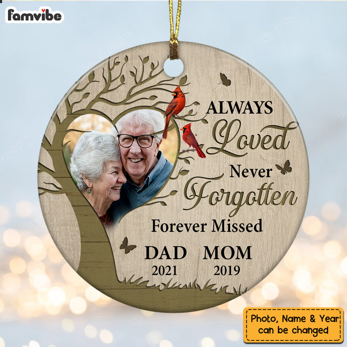 Personalized Cardinal Memorial In Loss Of Mom Dad Ornament Circle Ornament NB11 58O47 1