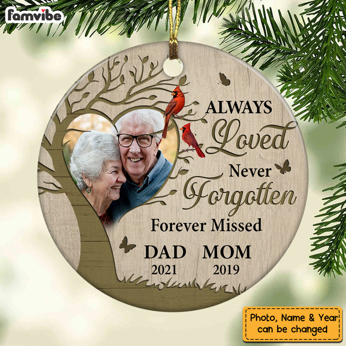 Personalized Cardinal Memorial In Loss Of Mom Dad Ornament Circle Ornament NB11 58O47 1