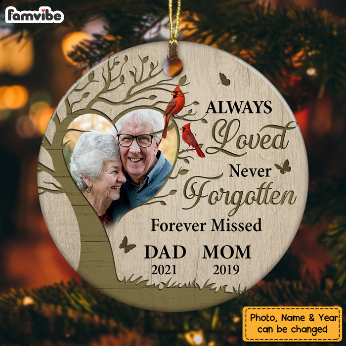 Personalized Cardinal Memorial In Loss Of Mom Dad Ornament Circle Ornament NB11 58O47 1