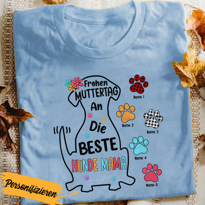 Personalized German Mama Oma Hunde Dog Mom Grandma T Shirt AP161 65O36 1