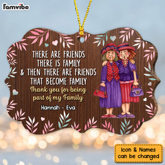 Personalized Friends Become Family Benelux Ornament NB13 30O53 1