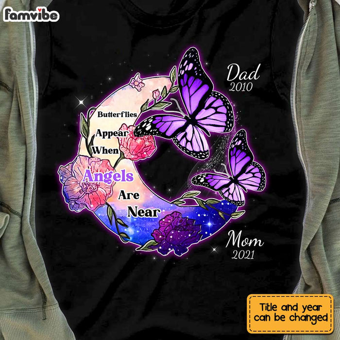 Personalized Butterfly Memorial Circle Ornament Shirt - Hoodie - Sweatshirt NB11 36O28 1