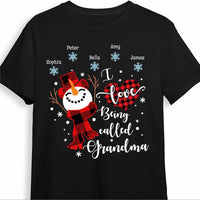 Personalized I Love Being Called Grandma Snowman Christmas Shirt - Hoodie - Sweatshirt NB21 58O47 thumb 1