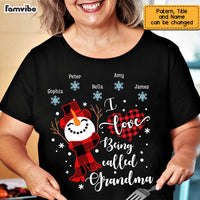 Personalized I Love Being Called Grandma Snowman Christmas Shirt - Hoodie - Sweatshirt NB21 58O47 thumb 1