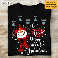 Personalized I Love Being Called Grandma Snowman Christmas Shirt - Hoodie - Sweatshirt NB21 58O47 thumb 1