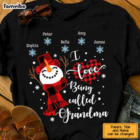 Personalized I Love Being Called Grandma Snowman Christmas Shirt - Hoodie - Sweatshirt NB21 58O47 thumb 1