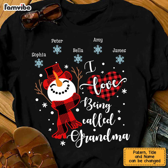 Personalized I Love Being Called Grandma Snowman Christmas Shirt - Hoodie - Sweatshirt NB21 58O47 1