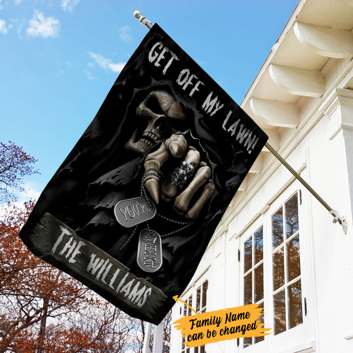 Personalized Skull Halloween Flag JL162 85O34 1