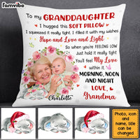 Personalized To My Granddaughter Elephant Photo Pillow NB21 32O28 thumb 1