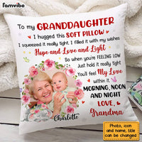 Personalized To My Granddaughter Elephant Photo Pillow NB21 32O28 thumb 1
