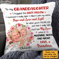 Personalized To My Granddaughter Elephant Photo Pillow NB21 32O28 thumb 1
