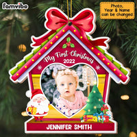 Personalized Photo Frame Baby's First Christmas Ornament NB22 58O47 thumb 1