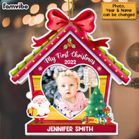 Personalized Photo Frame Baby's First Christmas Ornament NB22 58O47 thumb 1