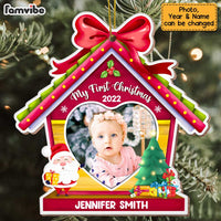 Personalized Photo Frame Baby's First Christmas Ornament NB22 58O47 thumb 1