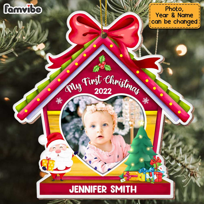Personalized Photo Frame Baby's First Christmas Ornament NB22 58O47 1