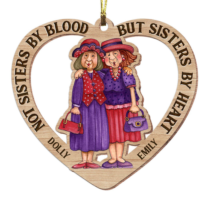 Personalized Old Friends Sisters By Heart Ornament NB21 30O58 1