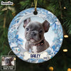 Personalized Dog First Christmas Pet Xmas Circle Ornament NB31 58O58 1
