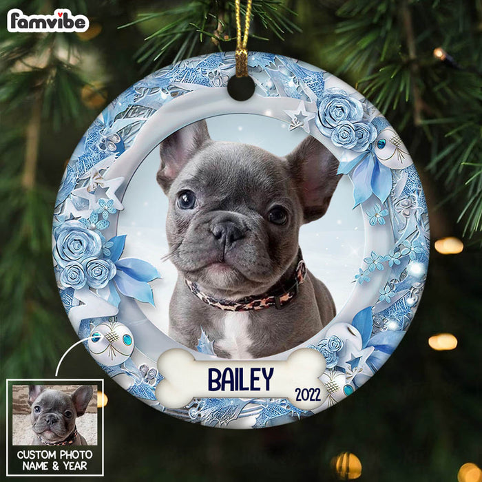 Personalized Dog First Christmas Pet Xmas Circle Ornament NB31 58O58 1
