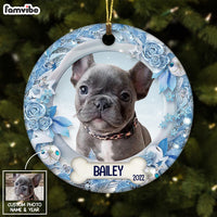 Personalized Dog First Christmas Pet Xmas Circle Ornament NB31 58O58 thumb 1