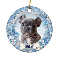 Personalized Dog First Christmas Pet Xmas Circle Ornament NB31 58O58 thumb 1