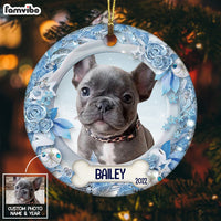 Personalized Dog First Christmas Pet Xmas Circle Ornament NB31 58O58 thumb 1
