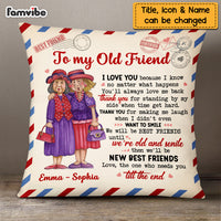 Personalized Old Friends Thank You Vintage Letter Pillow NB32 58O69 thumb 1