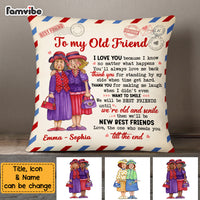 Personalized Old Friends Thank You Vintage Letter Pillow NB32 58O69 thumb 1