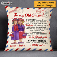 Personalized Old Friends Thank You Vintage Letter Pillow NB32 58O69 thumb 1