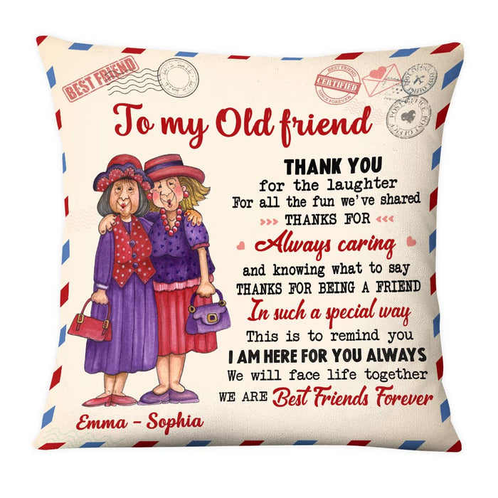 Personalized Thank You Old Friends Pillow NB32 36O28 1