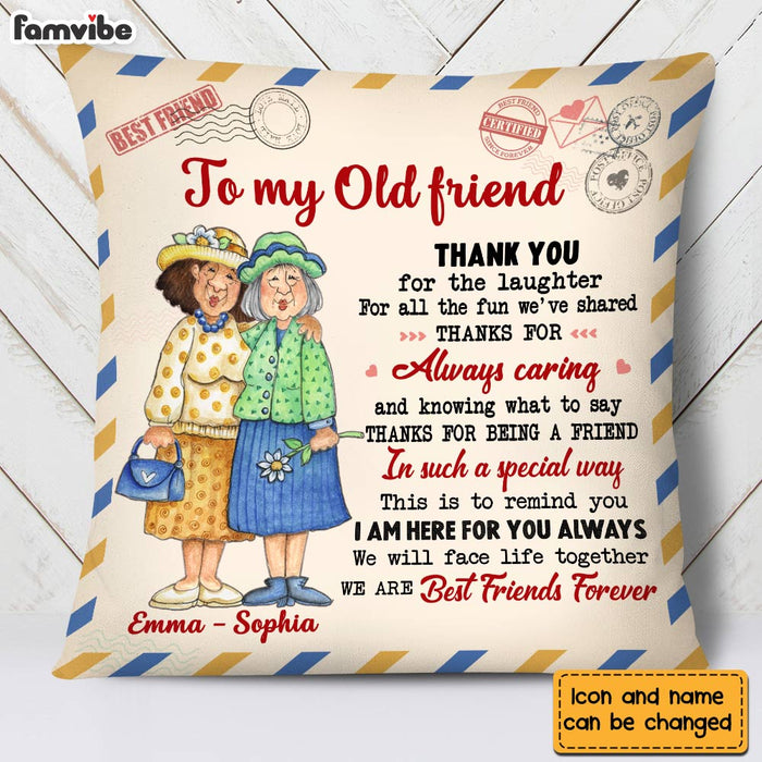 Personalized Thank You Old Friends Pillow NB32 36O28 1