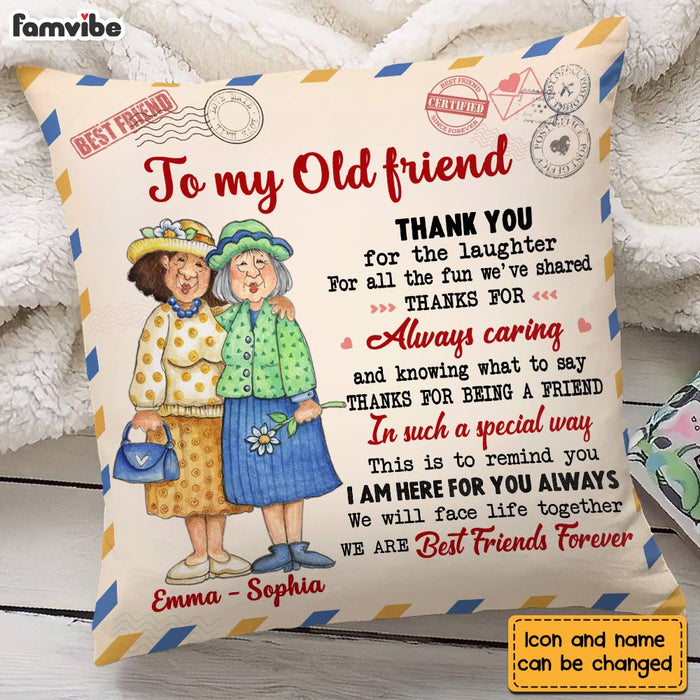 Personalized Thank You Old Friends Pillow NB32 36O28 1