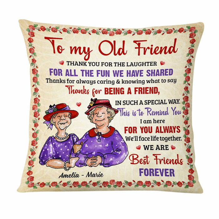 Personalized To My Old Friends Thank You Red Hat Pillow NB31 30O47 1