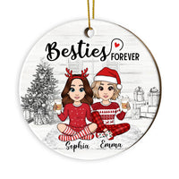 Personalized Friendship Friends Forever Circle Ornament NB32 23O28 thumb 1