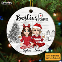 Personalized Friendship Friends Forever Circle Ornament NB32 23O28 thumb 1
