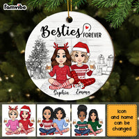 Personalized Friendship Friends Forever Circle Ornament NB32 23O28 thumb 1