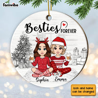 Personalized Friendship Friends Forever Circle Ornament NB32 23O28 thumb 1