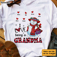 Personalized Love Being A Grandma Red Hat Snowlady Shirt - Hoodie - Sweatshirt NB33 32O28 thumb 1