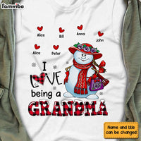 Personalized Love Being A Grandma Red Hat Snowlady Shirt - Hoodie - Sweatshirt NB33 32O28 thumb 1