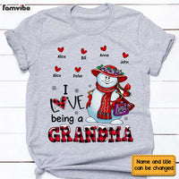 Personalized Love Being A Grandma Red Hat Snowlady Shirt - Hoodie - Sweatshirt NB33 32O28 thumb 1