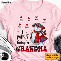 Personalized Love Being A Grandma Red Hat Snowlady Shirt - Hoodie - Sweatshirt NB33 32O28 thumb 1